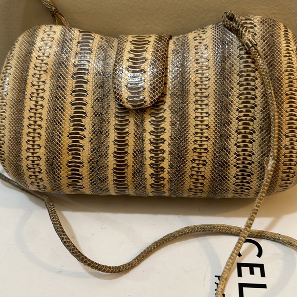 Vtg snakeskin clutch handbag - Picture 8 of 9